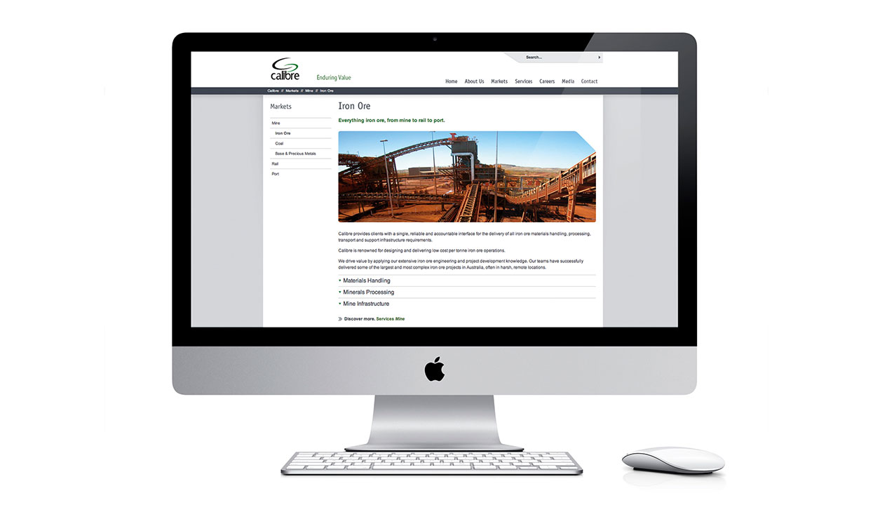 The Calibre Global website