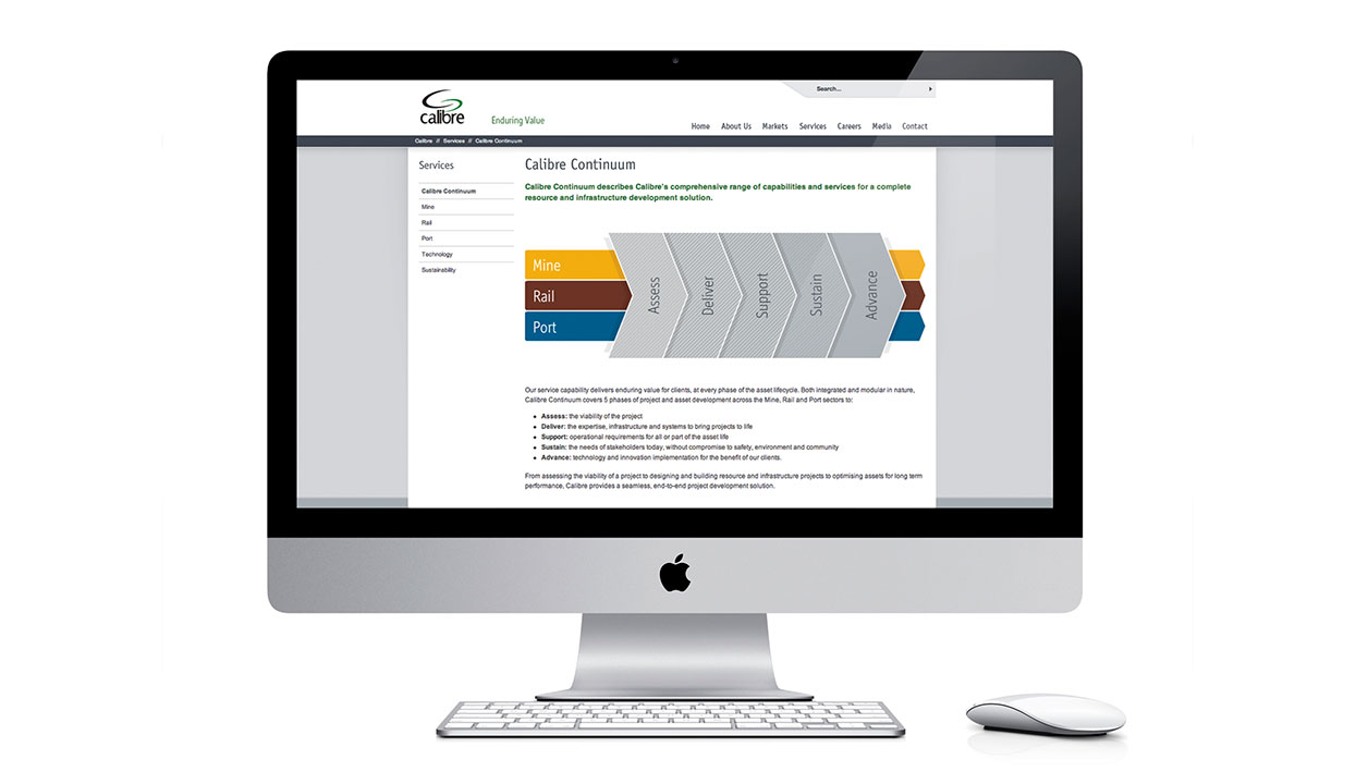 The Calibre Global website