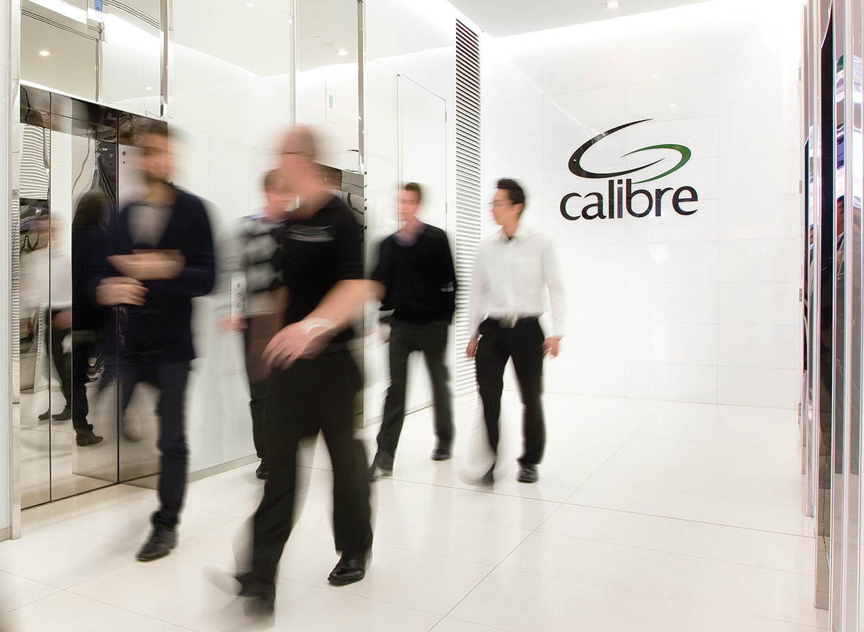 The lobby of Calibre Global head office in Perth, Western Australia