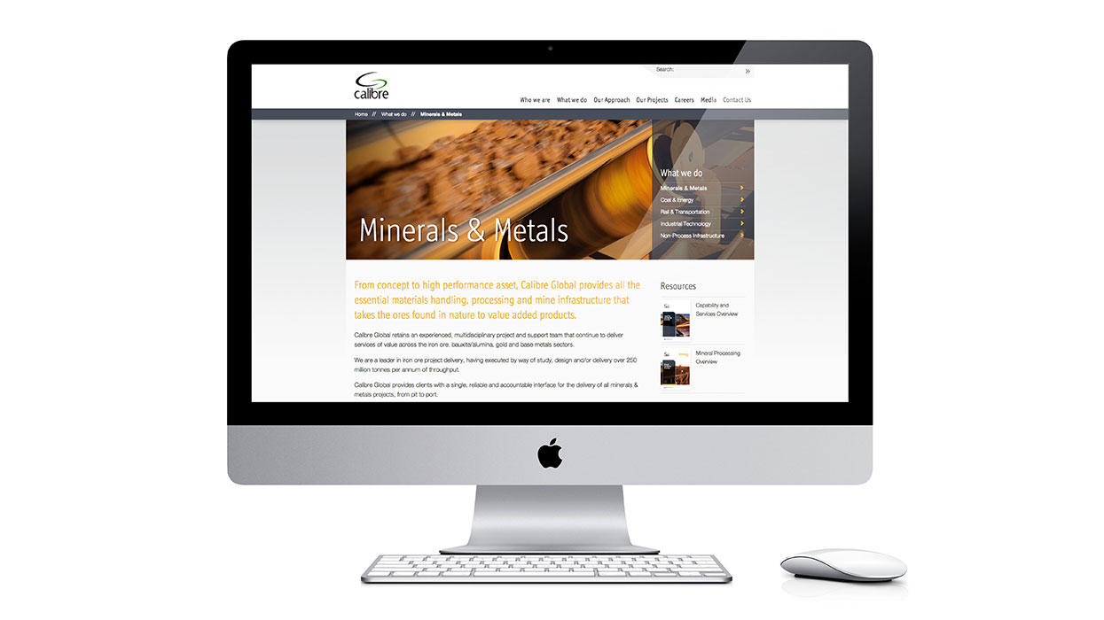 Calibre Global Website Design