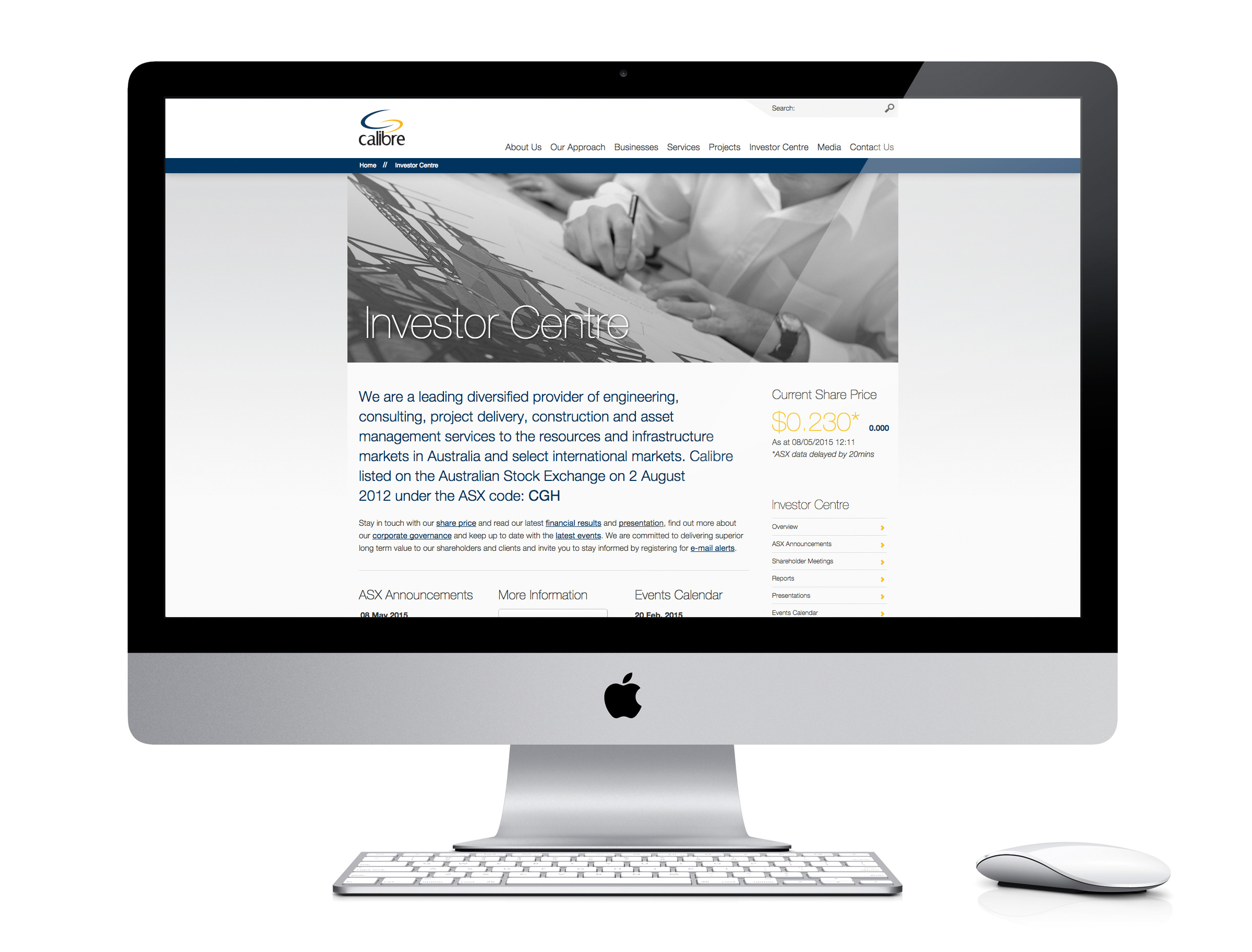 Calibre Group Website Design
