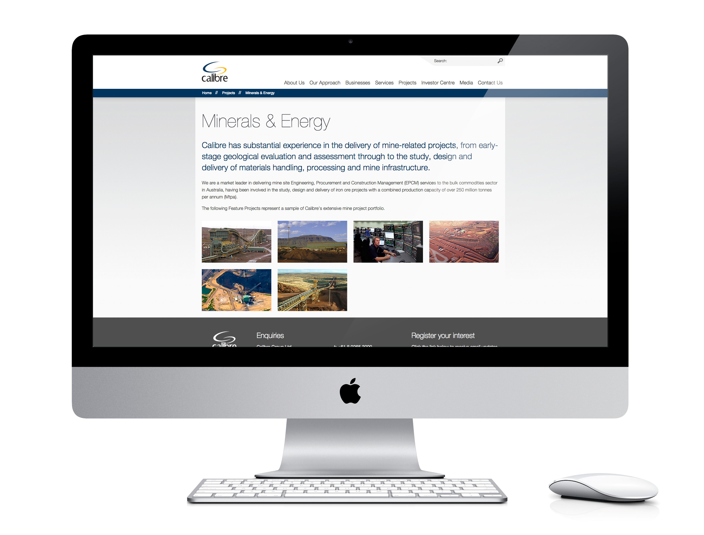Calibre Group Website Design