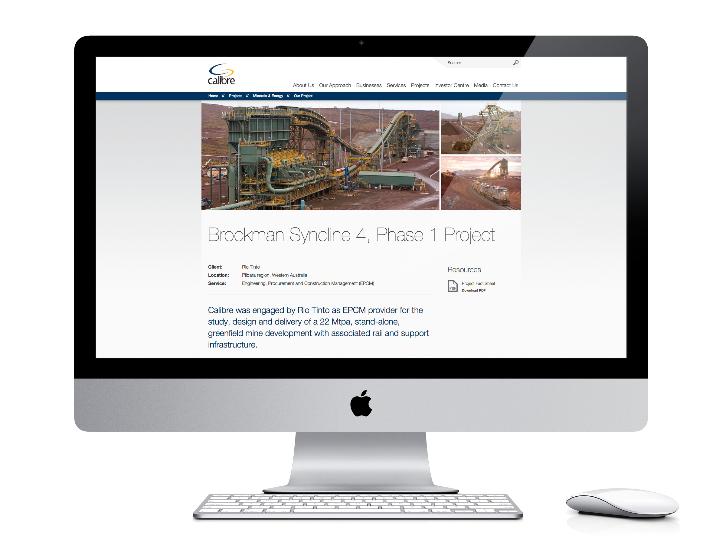 Calibre Group Website Design