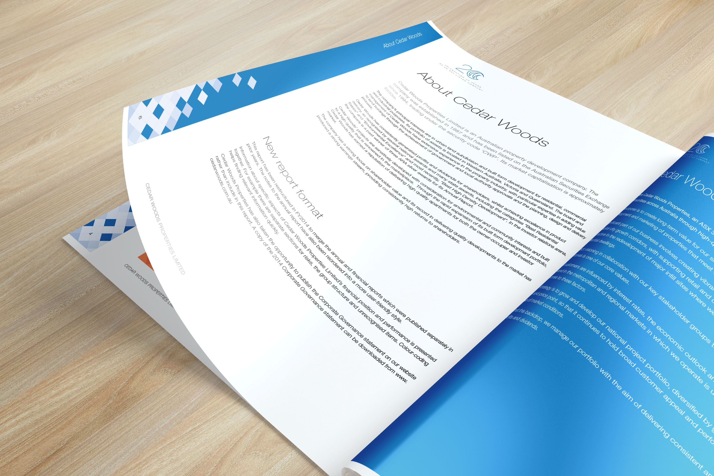 Cedar Woods 2014 Annual Report Design