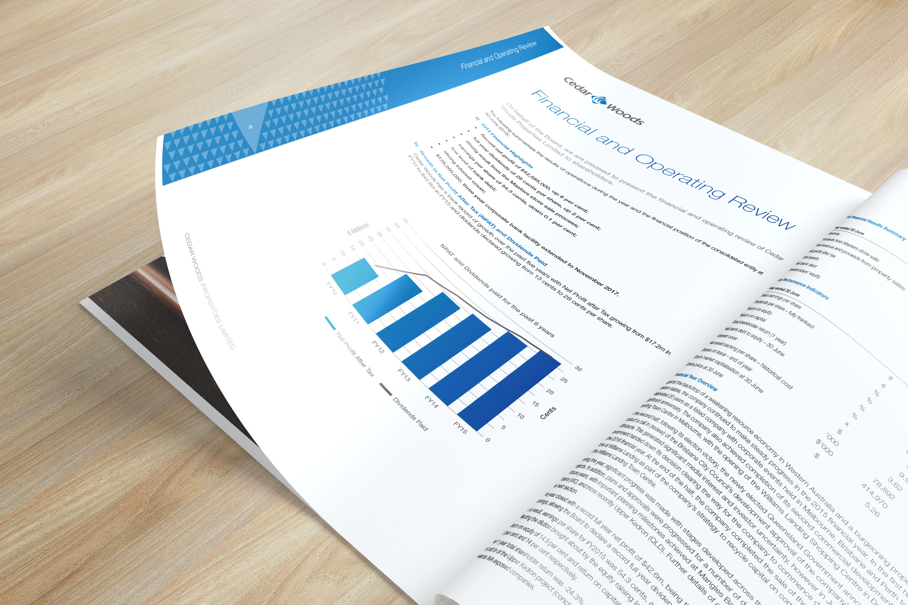Cedar Woods 2015 Annual Report Design