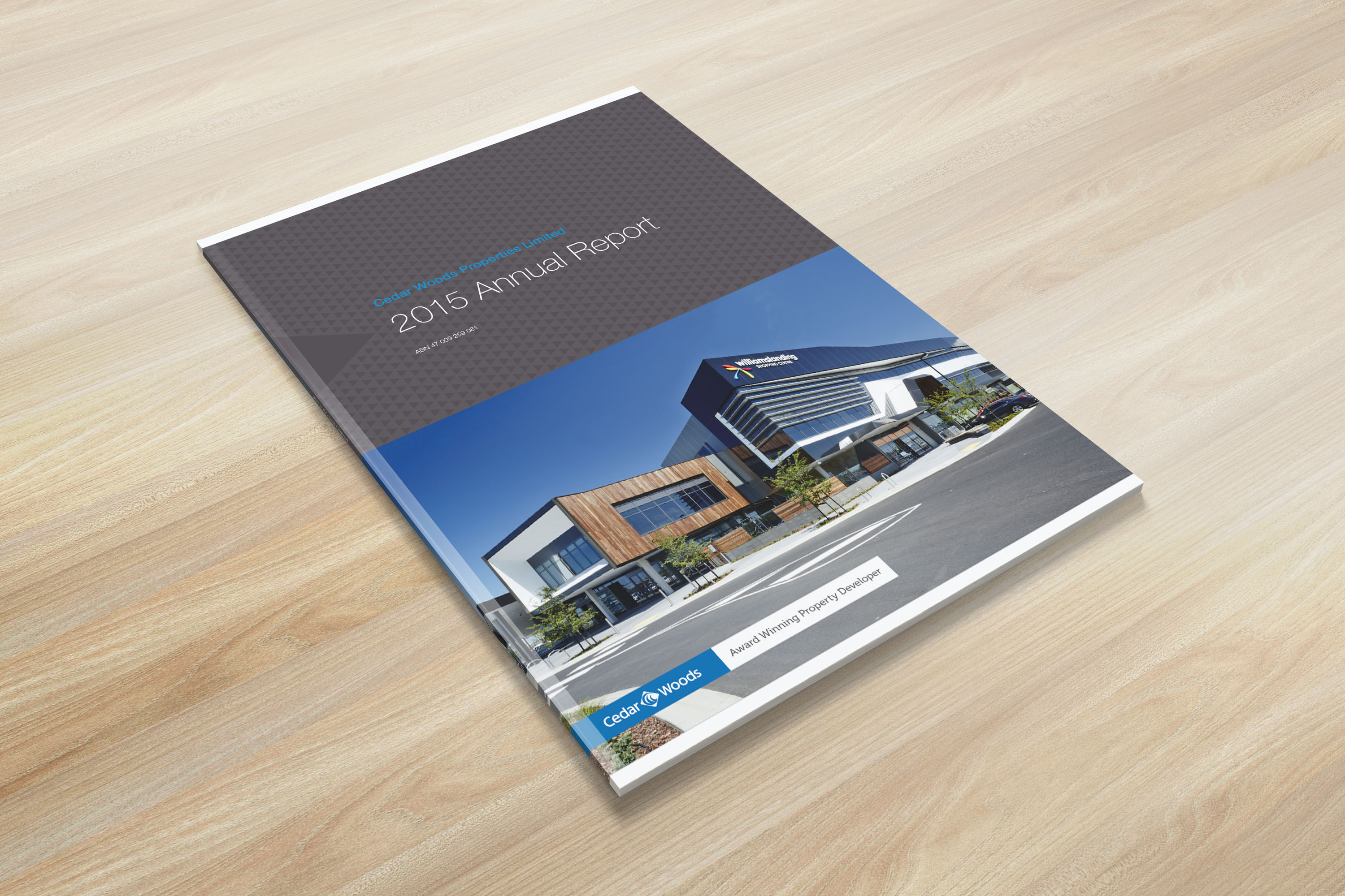Cedar Woods 2015 Annual Report Cover Design