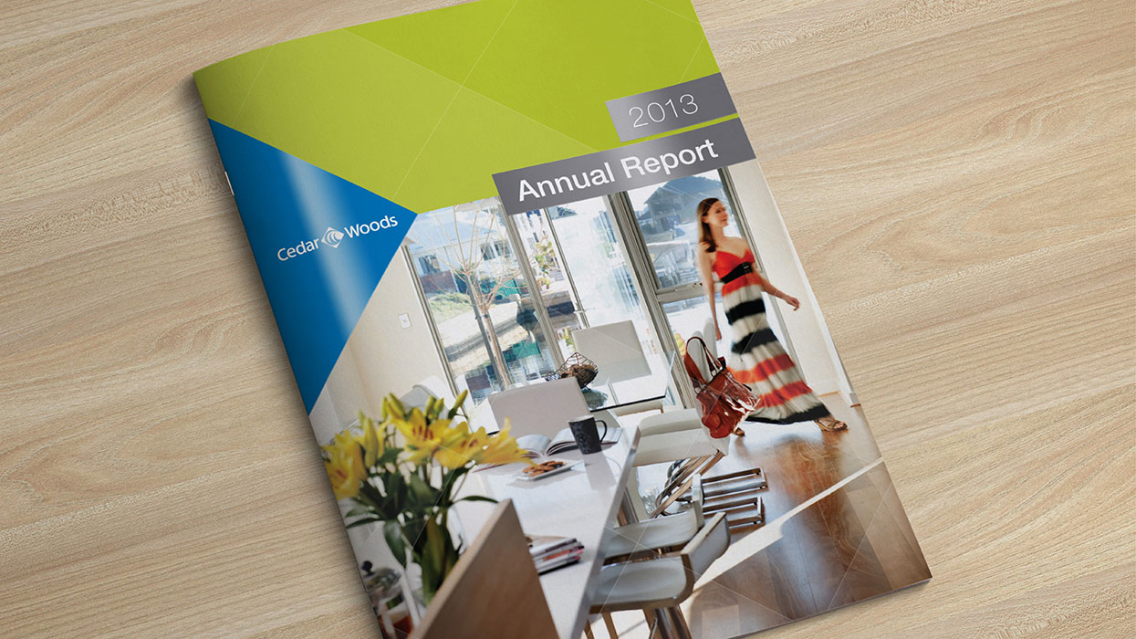 Cedar Woods 2013 Annual Report Cover Design