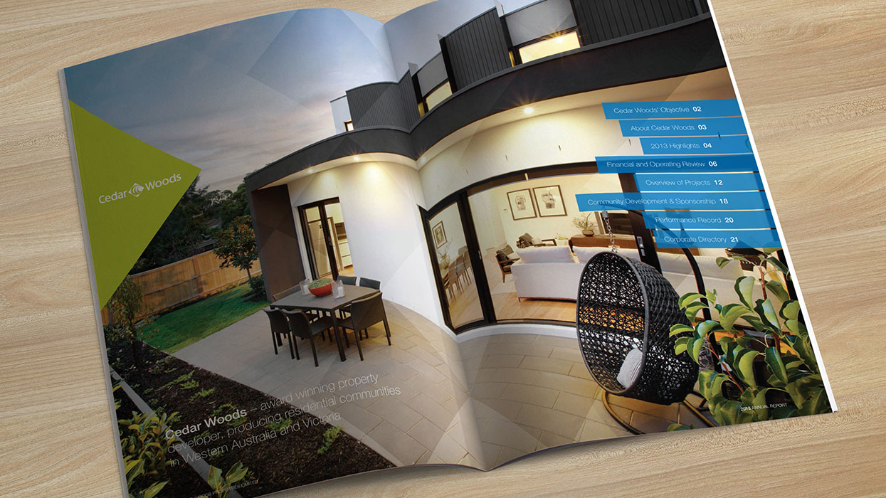 Cedar Woods 2013 Annual Report Design