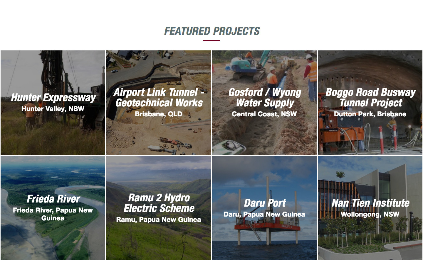 Douglas Partners Website - feature projects