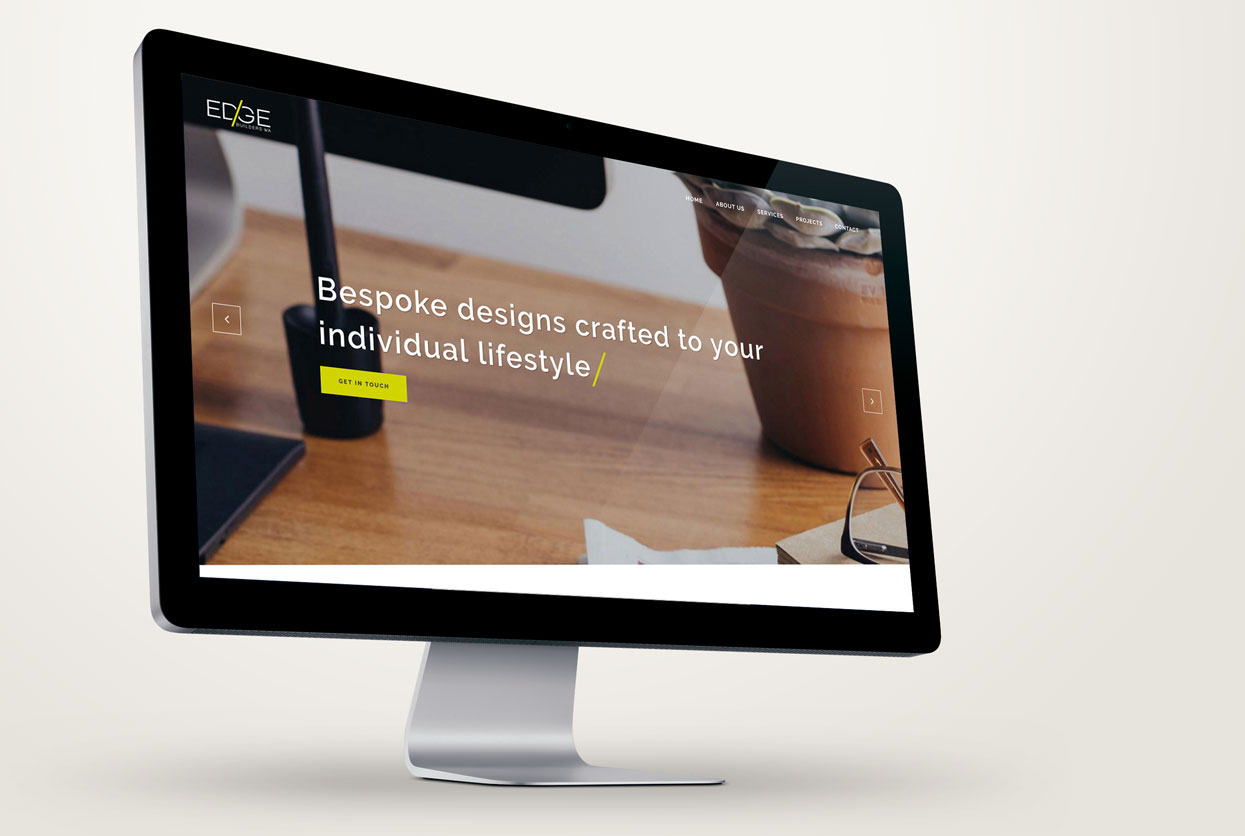 Edge Builders WA Website homepage mockup