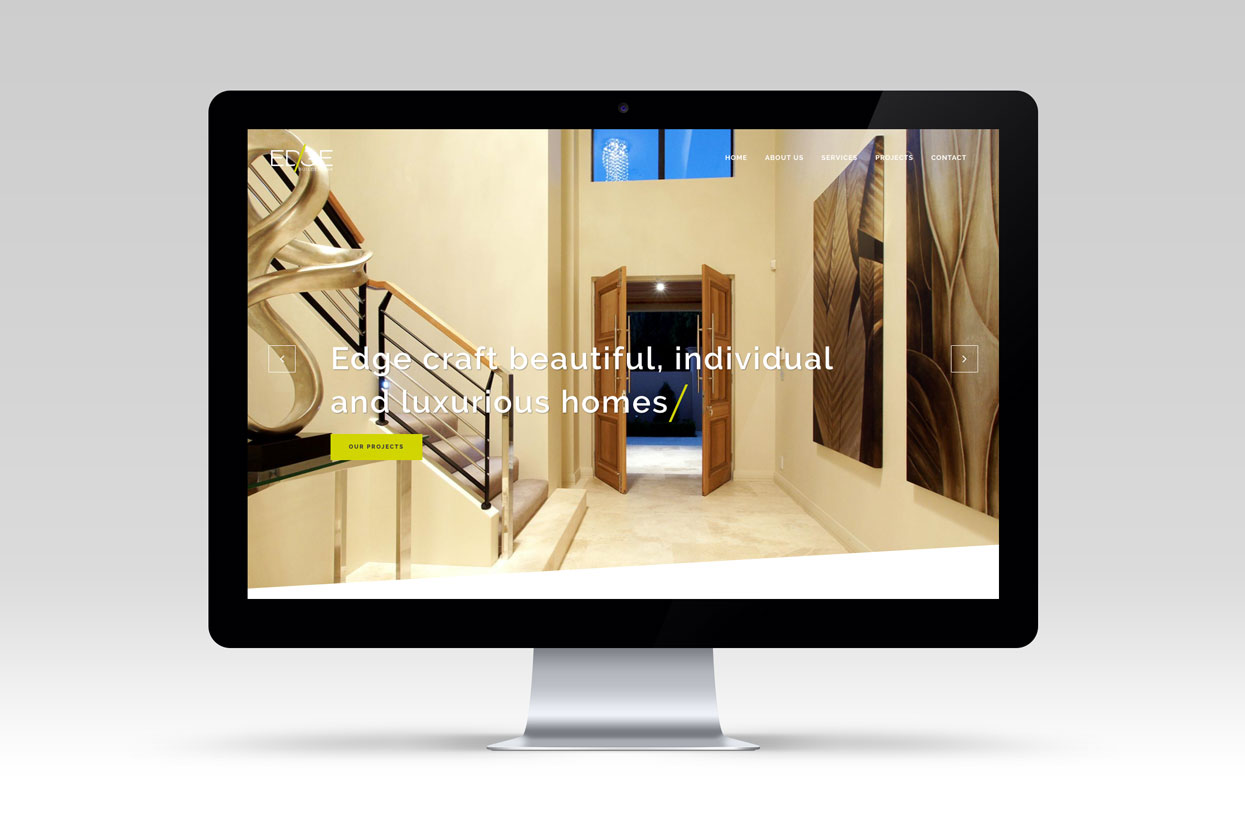 Edge Builders WA Website homepage mockup