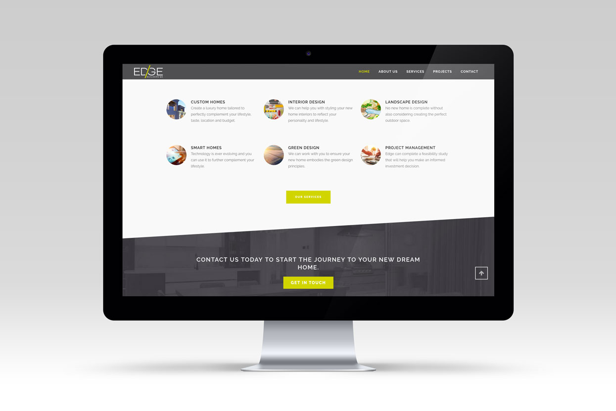Edge Builders WA Website internal page mockup