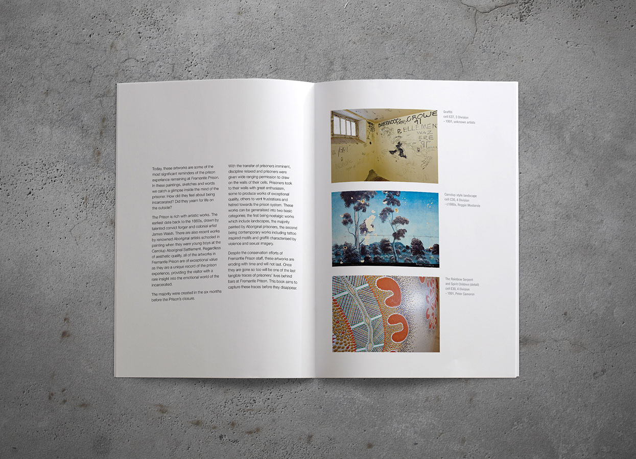 Fremantle Prison 'Art Behind Bars' Book Spread