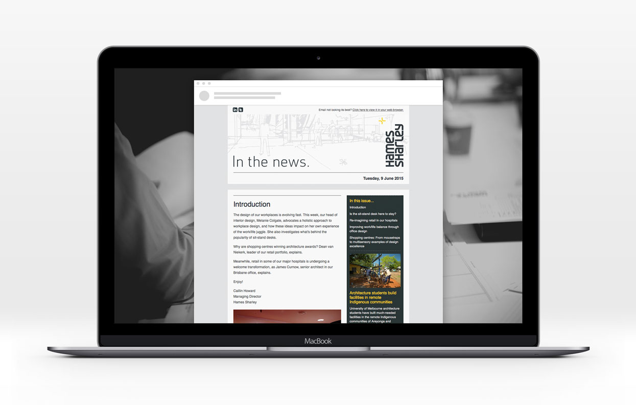 Hames Sharley Email Newsletter Design