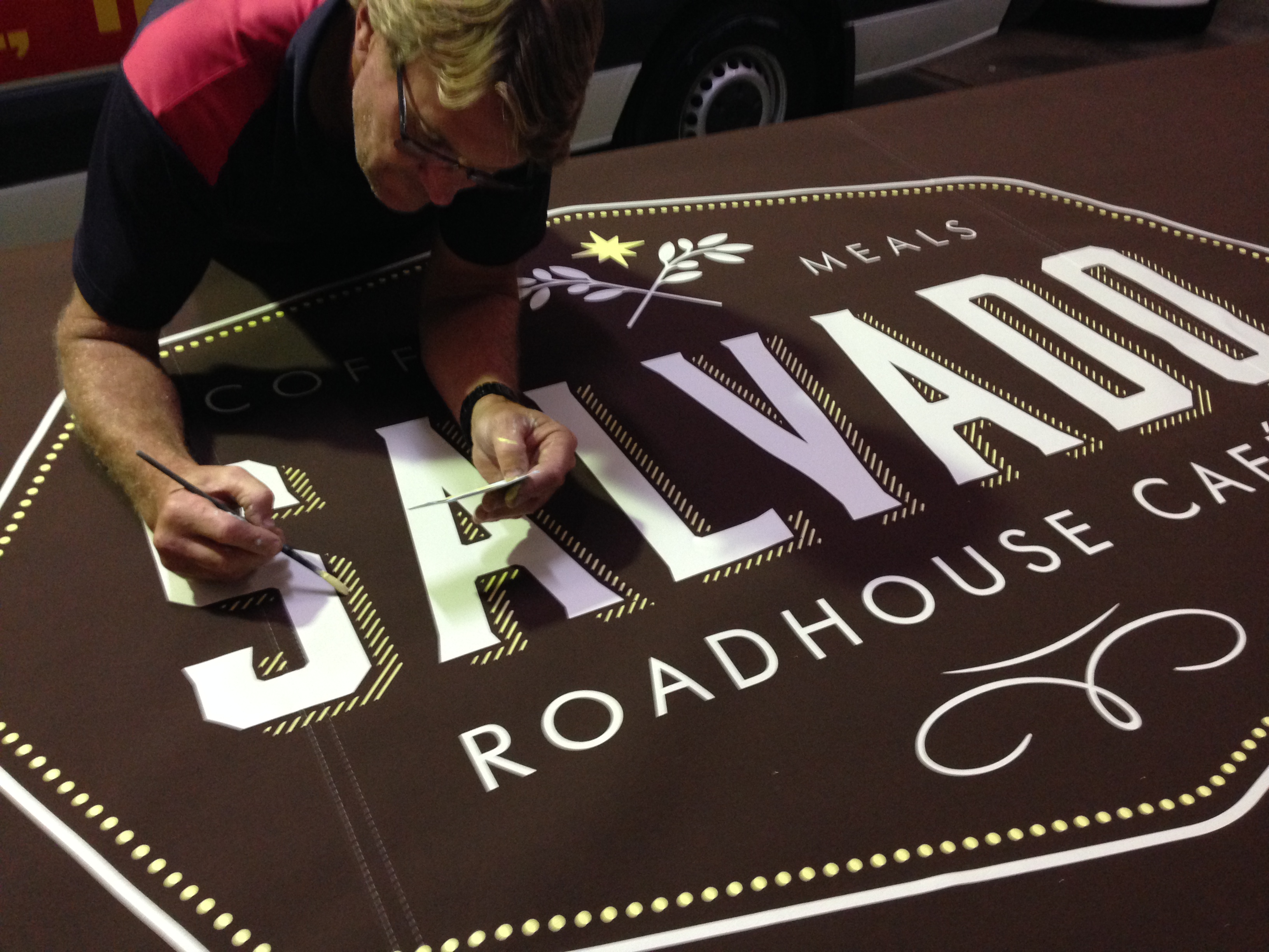 Salvado Cafe Signwriting