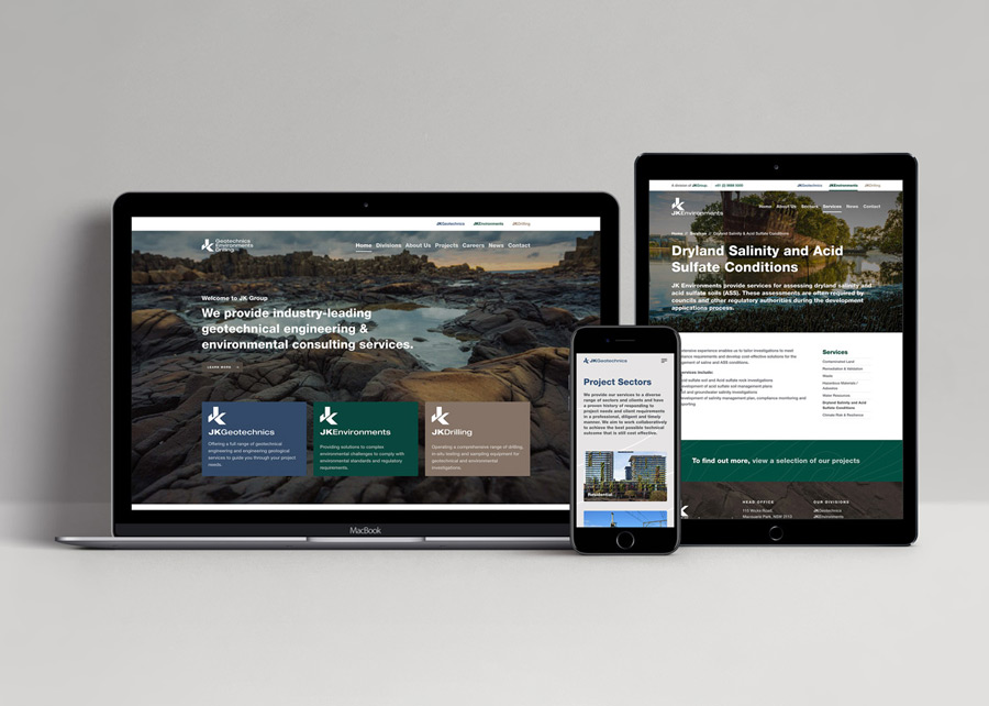 JK Group websites redesign