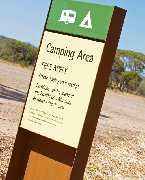 New Norcia - Camping Sign