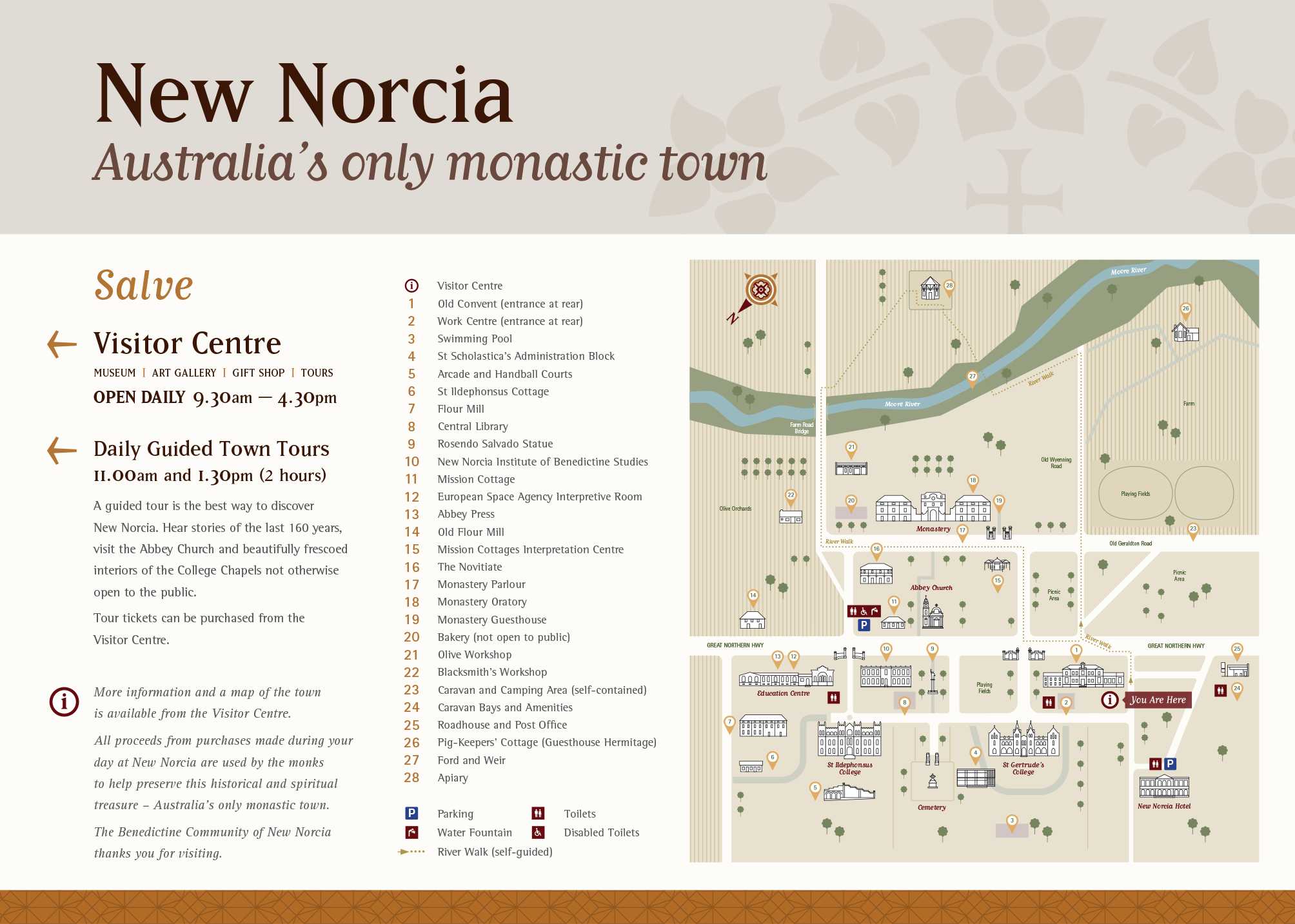 New Norcia Town Map