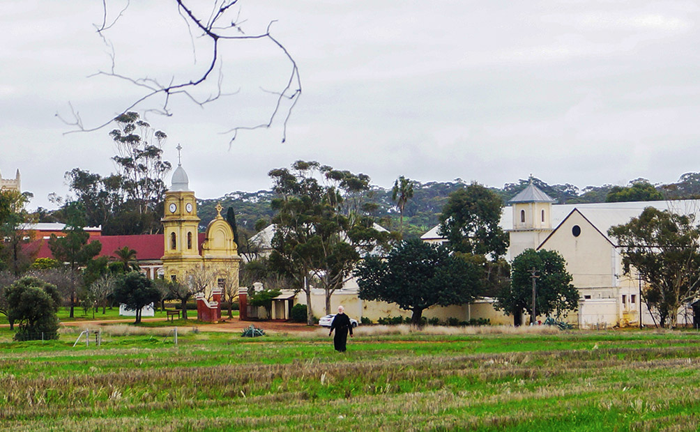 The Town of New Norcia and one of its monks.