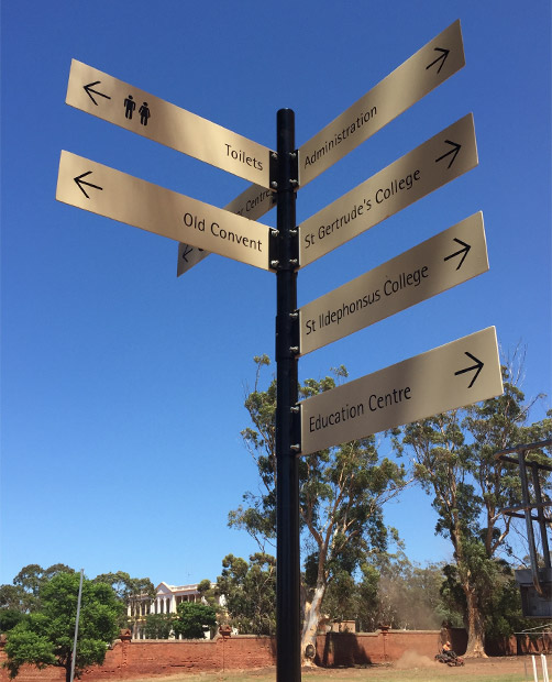 Directional signage, New Norcia, Western Australia