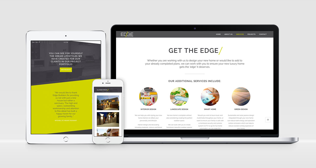 Edge Builders WA Website responsive design