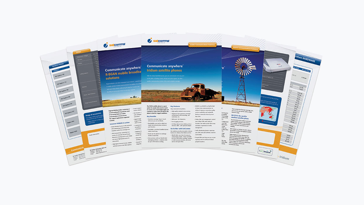 Satcomms Product Flyers
