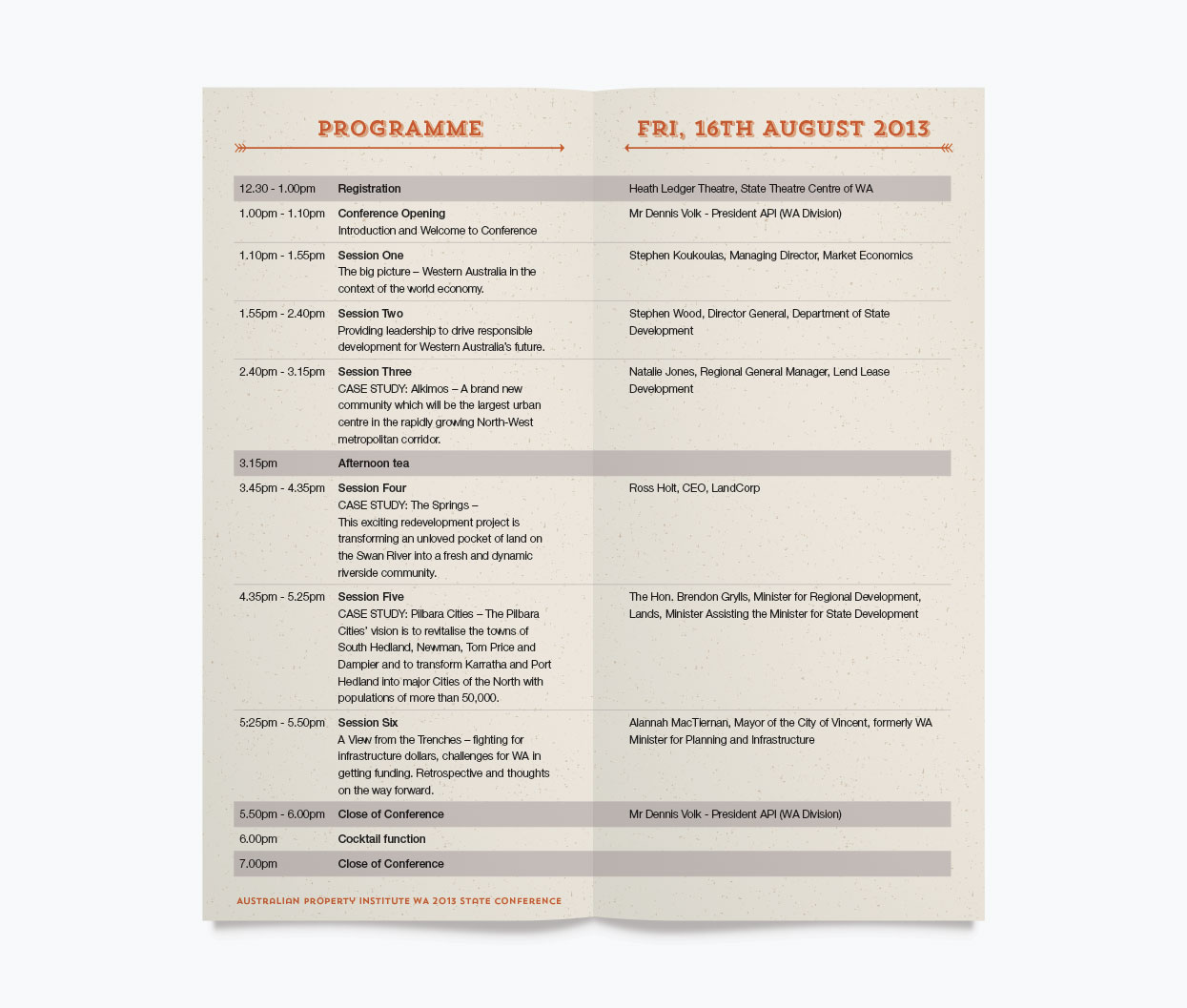 Australian Property Institute State Conference Programme 08