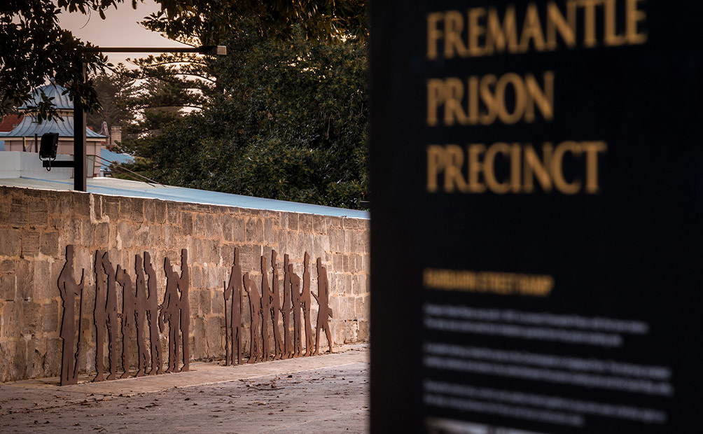 Fremantle prison convict ramp sculpture