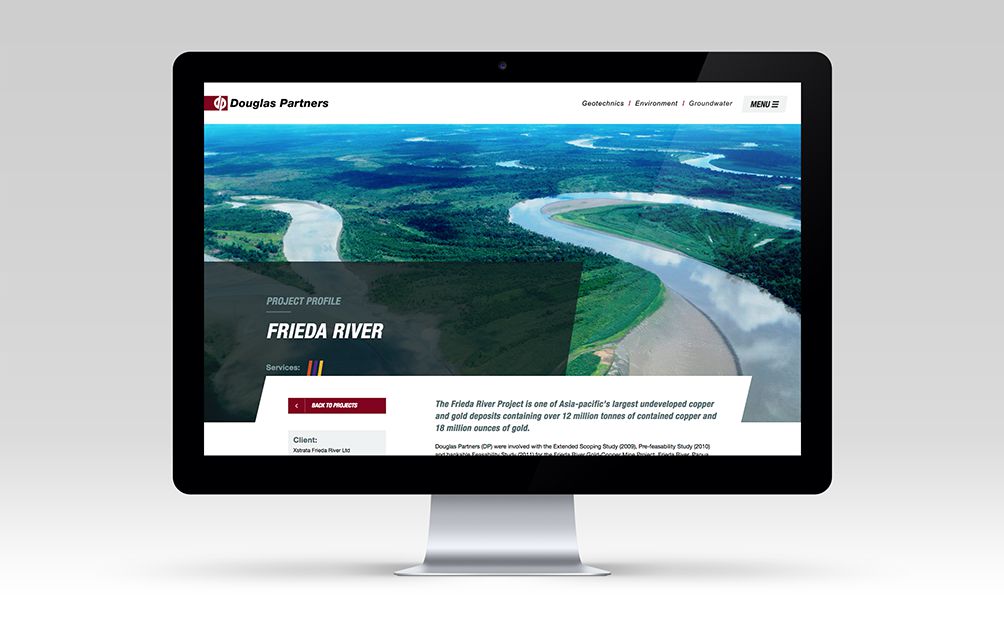 Douglas Partners Website - Project case study page
