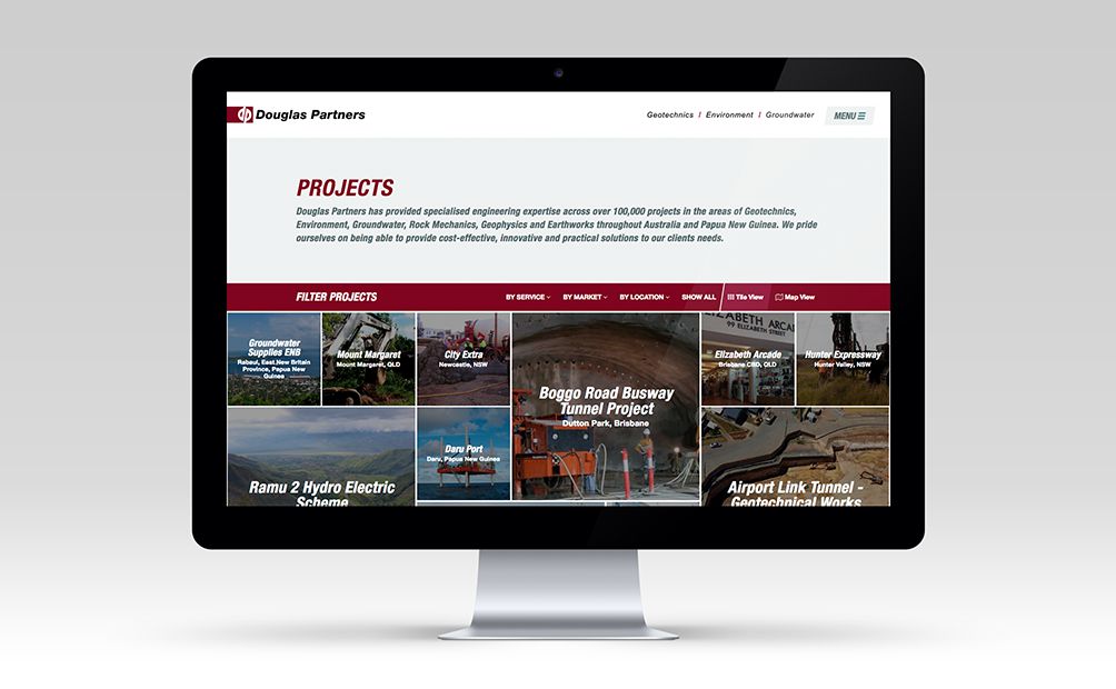 Douglas Partners Website - Project portfolio page