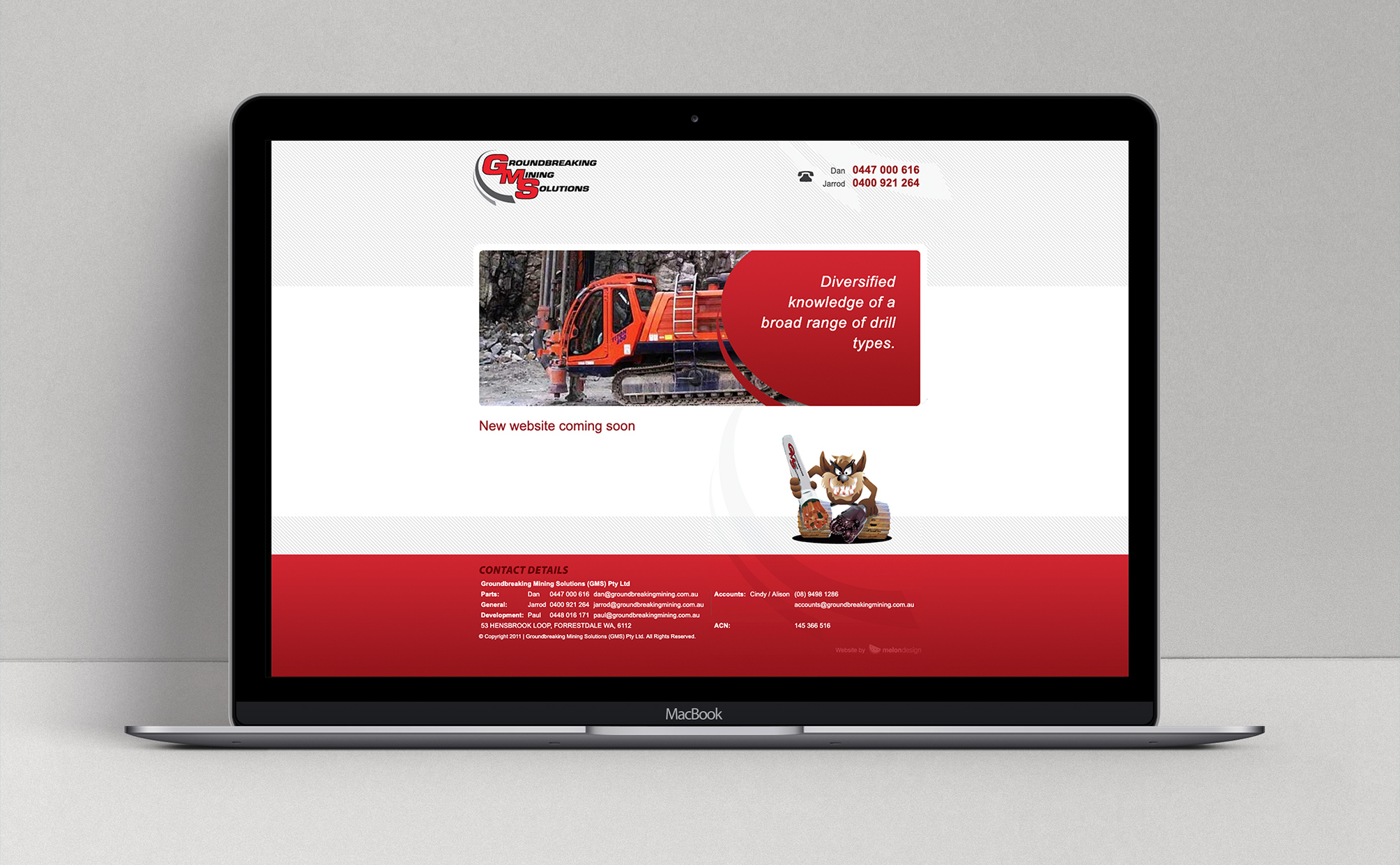 The original Groundbreaking Mining Solutions website.