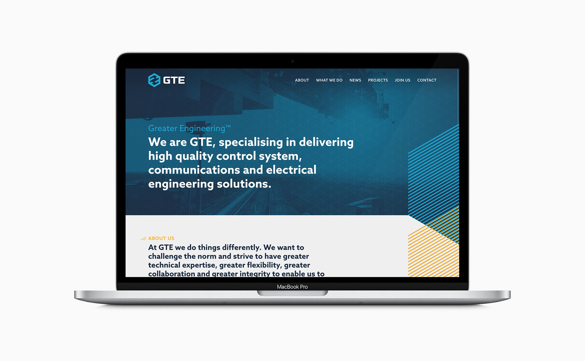The new GTE Group website designed by Axiom.