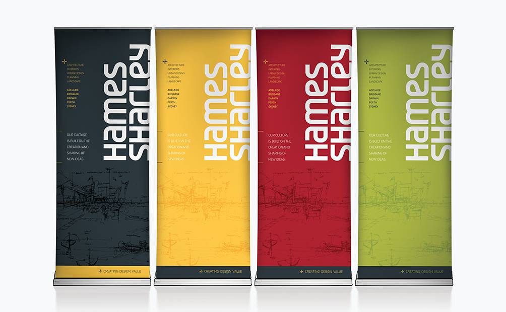 Hames Sharley :: Re-branding - Pull-up banners