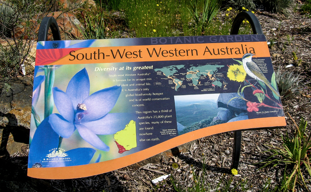 Interpretive sign at King's Park, Perth