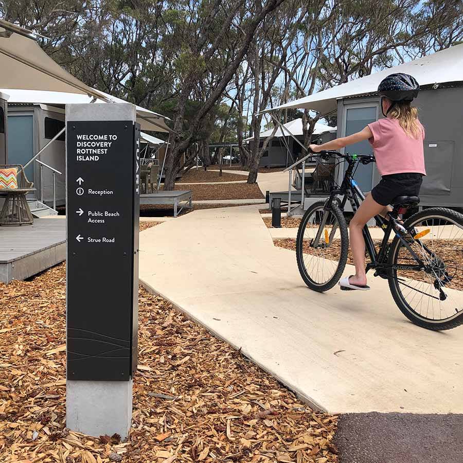 Wayfinding signage for Discovery Rottnest Island