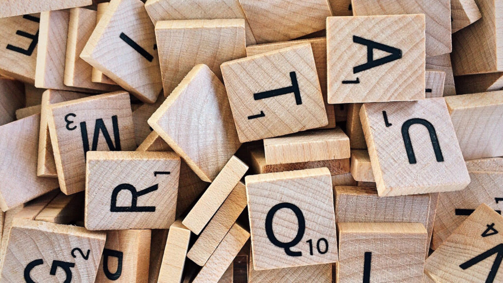 Scrabble letters Axiom naming