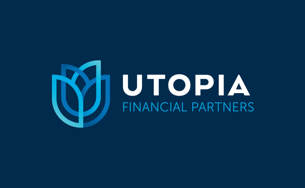 Utopia Financial Partners logo - reversed version