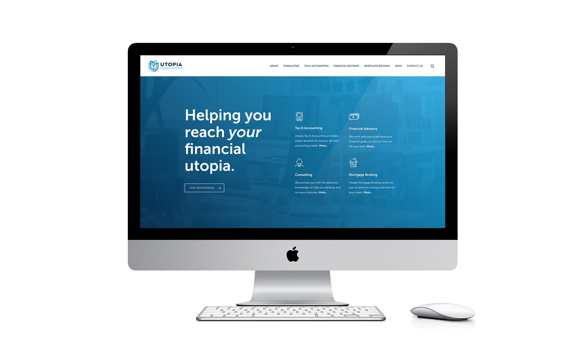 A new website for Utopia Financial Partners, by Axiom Design Partners